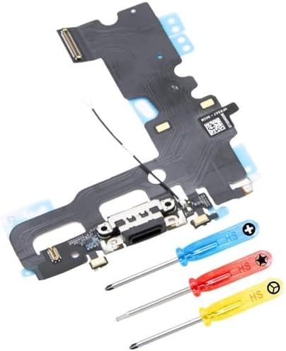 MMOBIEL Dock Connector Compatible with iPhone 7 Plus 2016 - Charging Port Flex Cable - Headphone Port/Microphone/Antenna Replacement - Incl. Screwdrivers - Black