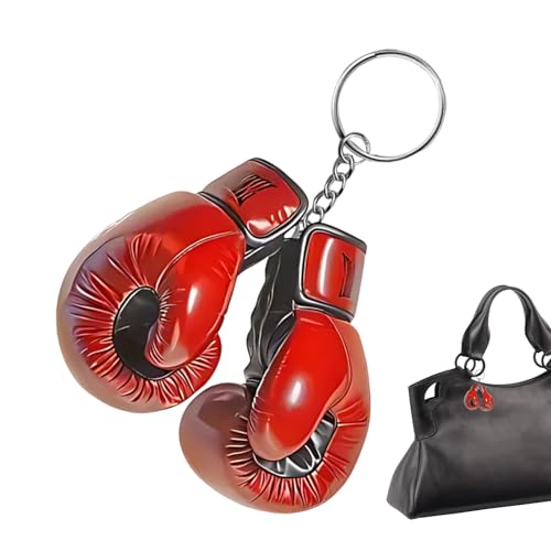 Hitburu Porta-chaves Charm luvas de boxe - porta-chaves decorativo de boxe em acrílico - design criativo decoração mochilas adultos crianças presente familiar amigos desportivos
