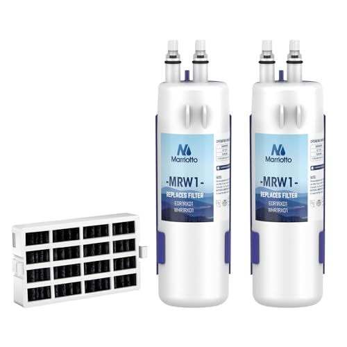 MARRIOTTO W10311524 Air Filter Replacement for Whirlpool and MRW1 Refrigerator Water Filter Compatible with Whirlpool W10295370A, EDR1RXD1, Filter 1, W10295370, Kenmore W10335147A, W10315189, 2319308