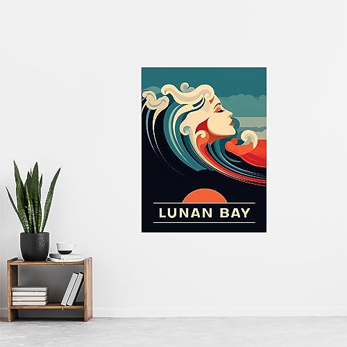 Artery8 The Seaside Calls Lunan Bay Beach Montrose Scotland UK Sunset Woman of the Waves Sea Siren Ocean Extra Large XL Wall Art Poster Print - Image 4