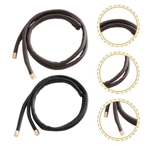 Élastique à queue de cheval en cuir véritable de qualité supérieure - 6