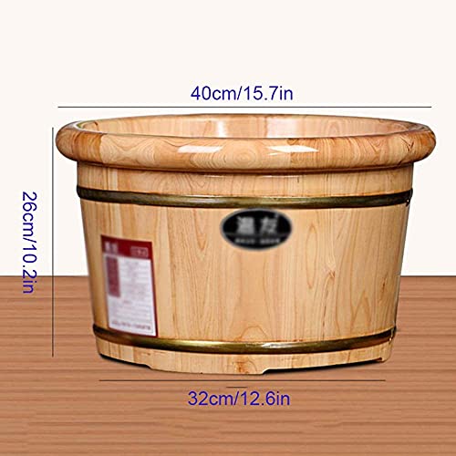 Tina de masajes para pies de madera maciza miniatura 2