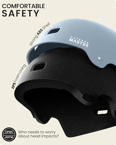 Image of OutdoorMaster Skateboard Cycling Helmet - Two Removable Liners Ventilation Multi-Sport Scooter Roller Skate Inline Skating for Kids, Youth & Adults
