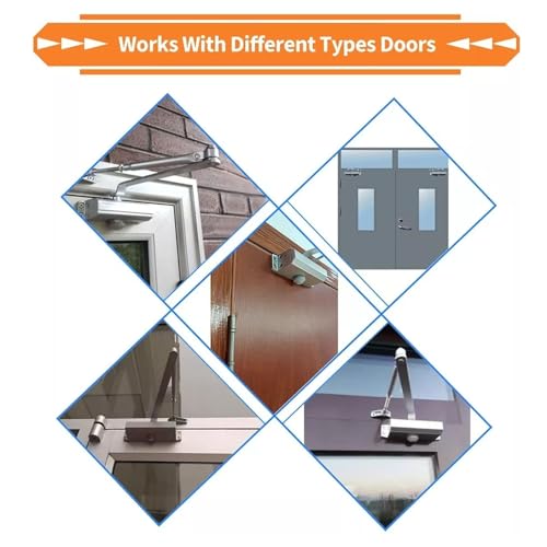 Cierrapuertas automático ajustable para un control de cierre preciso en puertas residenciales 8