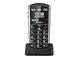  Emporia PURE, V25, Großtastenhandy, schwarz 2\'\' TFT-Display, Notruffunktion,Bluetooth 3.0, FM Radio, geeignet für Schwerhörige, ECOModus, Tischladestation, emporiaCONNECTOR