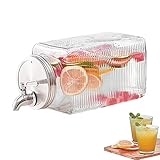 【 DISTRIBUTEUR DE RÉFRIGÉRATEUR EN VERRE TOUT USAGE 】 Avec le verre de la meilleure qualité et une belle forme artistique, ce sera votre distributeur de liquide préféré, distributeur de jus, distributeur d'alcool ou de vin, distributeur de café glacé ou de boisson d'Halloween ainsi que votre distributeur de détergent à lessive.