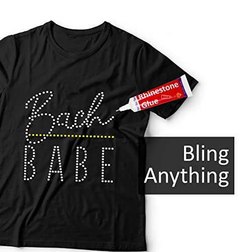 Gem Glue With 2500Pcs Silver Clear Rhinestone For Crafts Clothing Clothes Fabric, Flat Back Rhinestones For Crafts Shoes Tumblers, Flatback Crystals For Nails Diy, Diamonds Rinestones Bedazzle Kit #TOP5