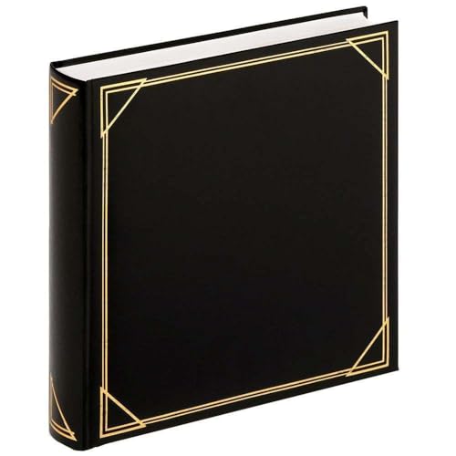 walther design Album Fotografico Nero 30 x 30 cm Similpelle con goffratura, Album Standard MX-200-B