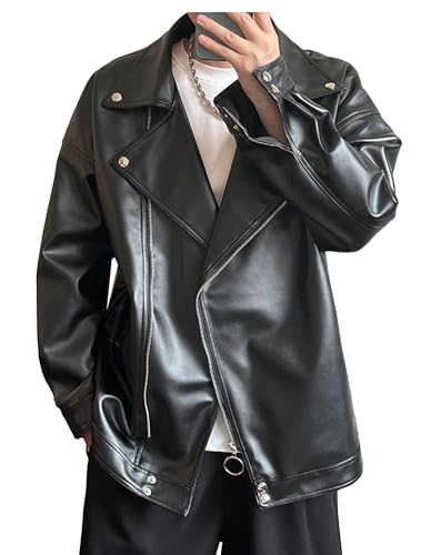 [MMTYRM] 革ジャケット メンズ 秋冬 ライダースジャケット PU革 レザージャケット ジップアップ ファッション ブルゾンジャケット フィックレザー お洒落