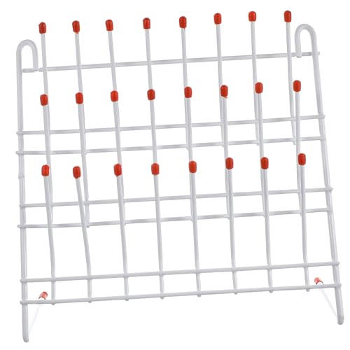 ETHZZLE Laboratory Drying Rack for Test Tubes Position Metal Draining Holder High Grade Material Stand for Scientific Research Industrial Labs Universities Simple and Sturdy Design