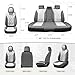 Coverado Car Seat Covers Full Set, Seat Covers for Cars, Front Seat Covers and Back Seat Cover Waterproof Leather Automotive Seat Cover, Universal Car Interior Protectors for Most Cars Light_Gray