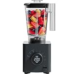 Chefman Obliterator 48 oz Countertop Blender for Smoothies, 1380W Motor to Crush Ice,Nuts & Frozen Fruit with Stainless Steel Blade Auto Blend Function, Includes Tamper & Scraper-MIDNIGHT