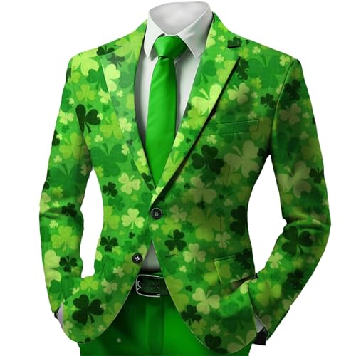 Chaquetas de traje de trébol para solucionar tu vestuario temático de San Patricio con elegancia