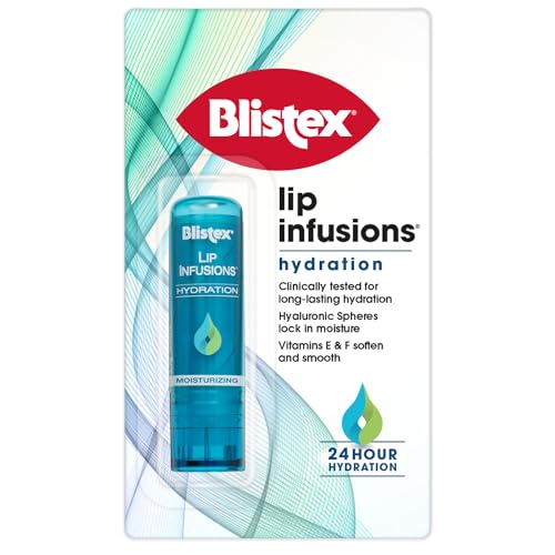 Blistex Lip Infusions Hydration Lip Balm, With Vitamin E And F, Pack Of 12