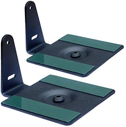 SAFWE® ESM-06 2.1 Speaker Wall Mount Stand Bracket | Soundbar Wall Mount | 150x150 mm 6x6 Inch Universal Audio Mount | Steel Black Wall Bracket for Home Theater & Multimedia Speaker System (Set of 2)