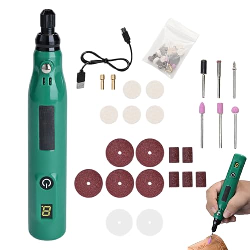 Herramienta de carga USB, bolígrafo giratorio de velocidades variables, taladro portátil de mano para arte, manualidades, proyectos de bricolaje, herramienta multifunción para lijar, pulir, cortar