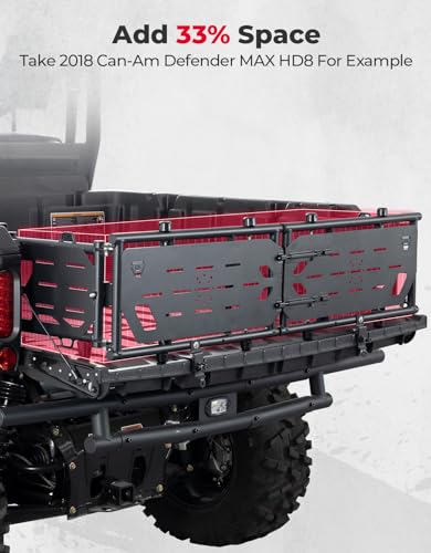 Extensor de portón trasero KEMIMOTO para más almacenamiento en Can-Am Defender MAX 3