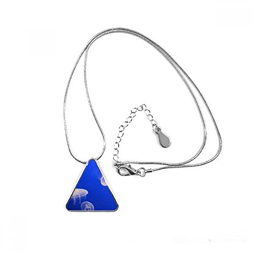 Collier méduse jellyfish pendentif triangle cadeau nature