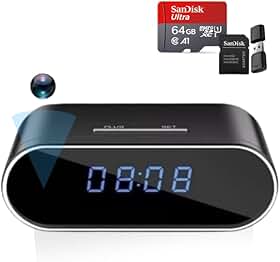 Mini Câmera 64gb Espião Relógio Escondido Portátil Hd Wifi