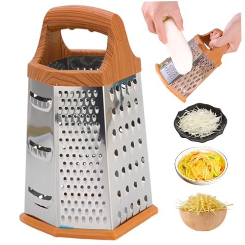 Rallador de caja de acero inoxidable 6 lados 22.5 cm miniatura 3