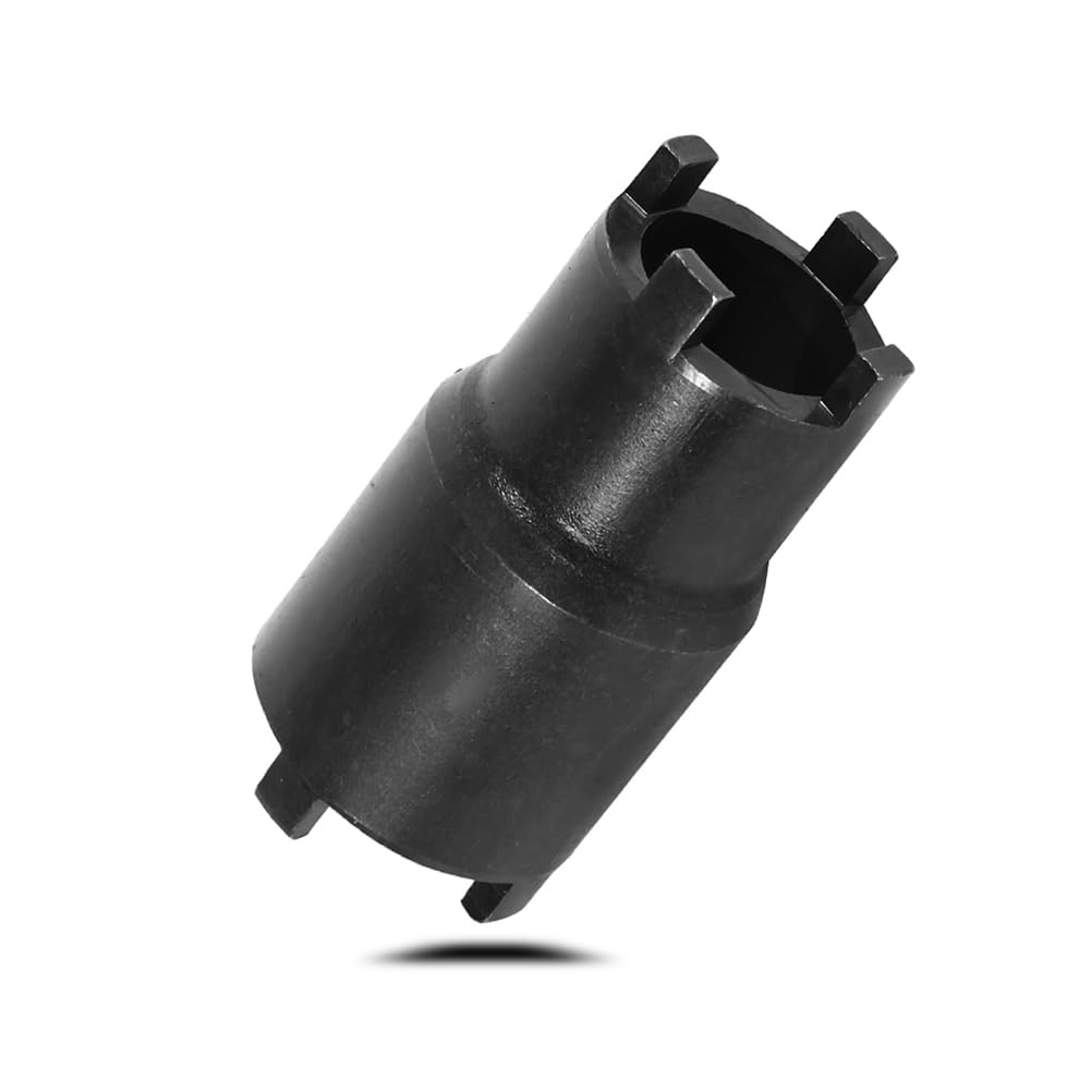 Tiiyee Chiave Per Controdado Frizione, Dado di Bloccaggio da 20-24 mm Bussola Spinner Olio Strumento Inglese Acciaio Rimozione Doppia Testa Quattro Artigli Nero CRF 600RR 450R 250L
