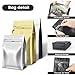 Coffee Bags with Valve(60pcs,8 oz,1/2 lb) Vented Coffee Beans Packaging Bags High Barrier Aluminumed Foil Flat Bottom Heat Sealed Side Zipper Resealable Storage Bag for Home or Business（Black）