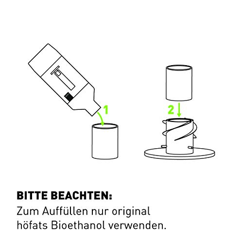 höfats - Spin Bioethanol Nachfülldose 90 - Zubehör für Spin 90 Tischfeuer, Fackel, Hängefeuer - Dose aus Edelstahl ohne Brenngel - 225 ml Fassungsvermögen