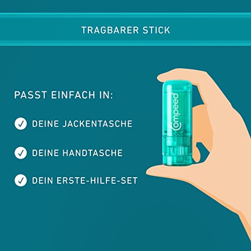 Compeed Anti-Blasen Stick - Schützt unsichbar vor Blasenbildung und Scheuern - Reduziert sofort die Reibung auf der Haut, 1 Stick (8ml)