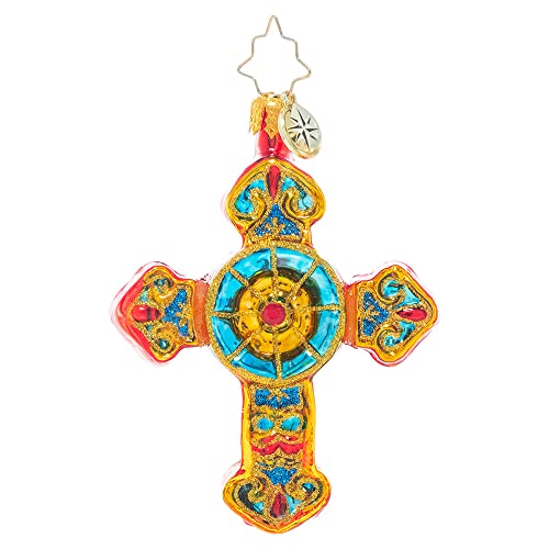 Christopher Radko Hand-Crafted European Glass Christmas Decorative Ornament, Golden Delight Gem