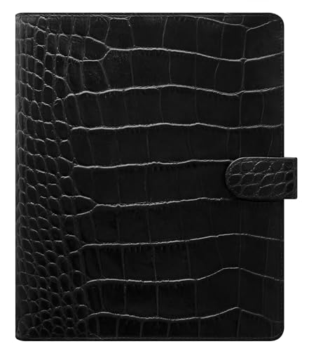 Filofax Organizador Classic Croc A5 Ebony 2026, ideal para gestionar tu agenda ejecutiva diaria