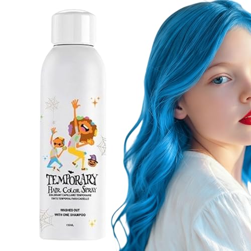 Fuuxtci Spray de color para el cabello para niños, 150 ml, accesorios para peinados lavables, colores para el cabello, spray de maquillaje, para fiestas de disfraces, Halloween, actuación escénica