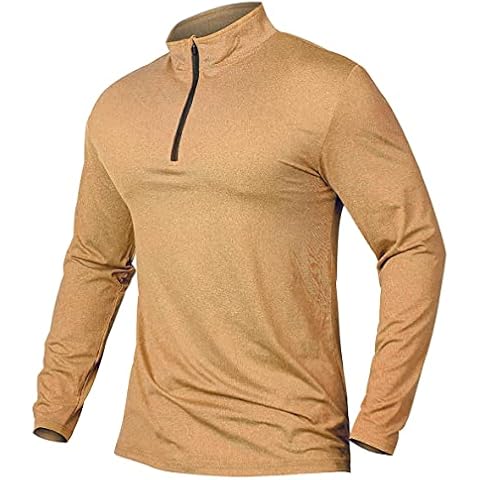 CARWORNIC Men's Quick-Dry 1/4 Zip Sports Top Cover