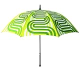 Illuminated Stick Umbrella with LED Light, Lightweight Rain Umbrella for Night Walking, Wind-Resistant Full-Size Green