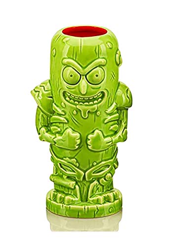 Geeki Tikis Rick & Morty Pickle Rick Mug | Official Rick & Morty Tiki Style Ceramic Mug | Holds 14 Ounces