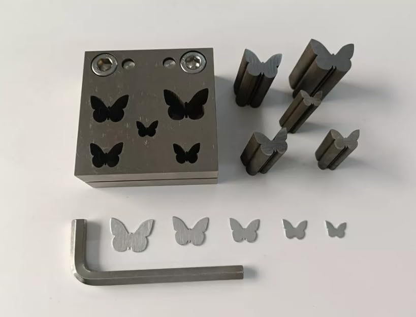 Disc Cutter Butterfly 5 Punches Set | Butterfly Shaped Jewelry Making Forming Tools | Die Cutting Tools Hole Punch Made in USA | Butterfly Shape Cutting Tool for Various Metals - 1 Pound