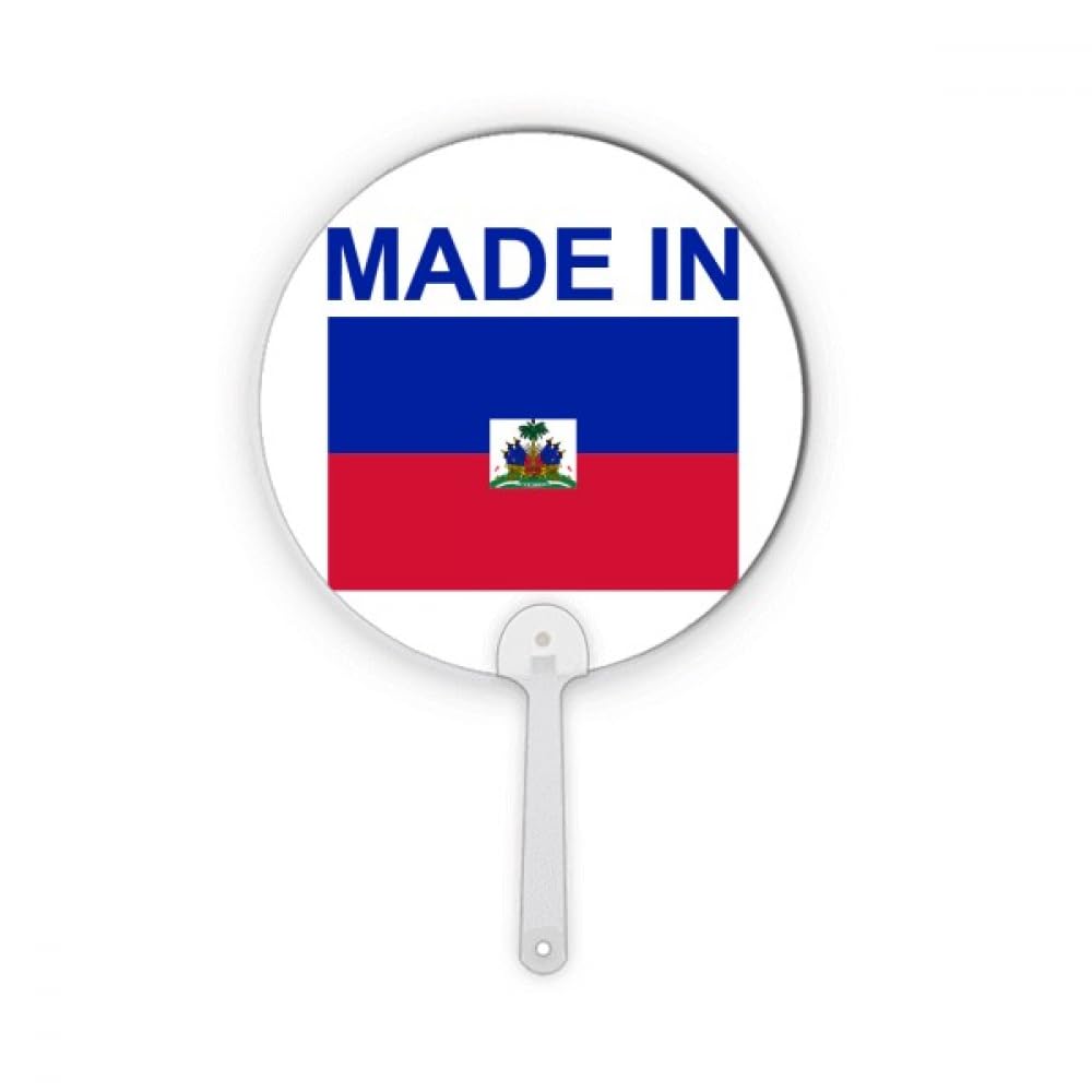 Éventail plastique Haïti rond décoration murale artisanat Country Love