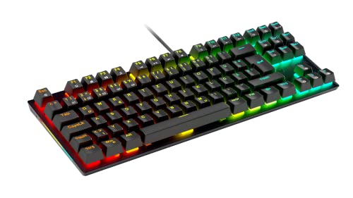 KOVAR USB Gaming TKL tastiera, RGB illuminato, interruttore meccanico Outemu Red, anti-ghosting, layout tedesco PC/MAC/Android - Tastiera gaming - Immagine 3