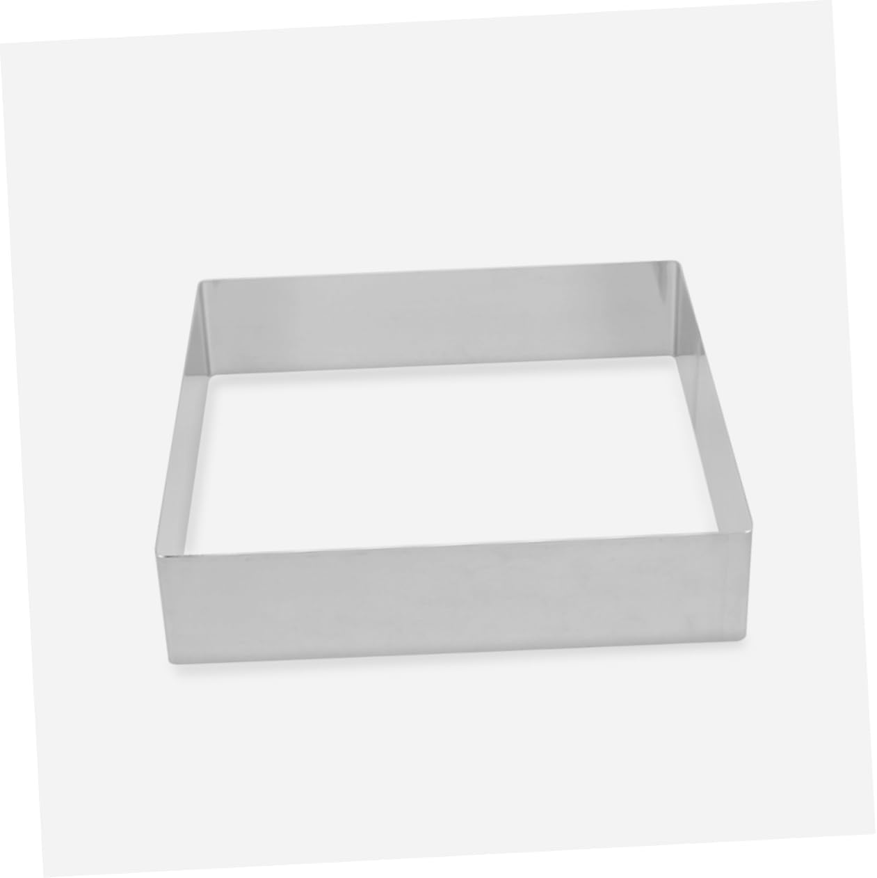 2pcs Square Mousse Ring Cake Mold Stainless Steel Pastry Ring for Pudding Desserts for Baking Decorations