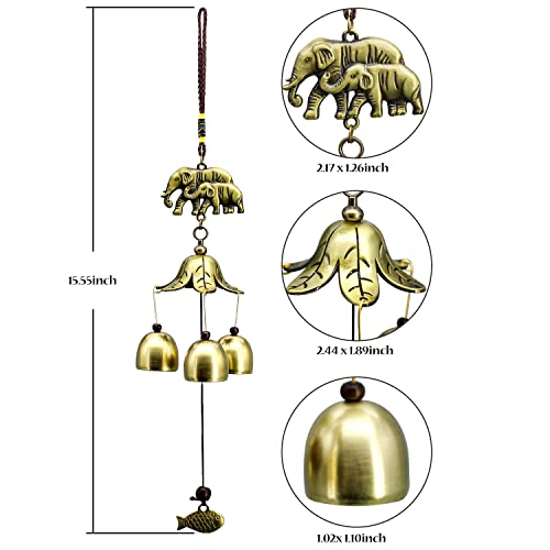 Virekm Wind Chimes For Outside, Metal Elephant Windchimes Deep Tone For Patio Decoration & Zen Atmosphere, Garden Decor.memorial Wind Chimes Great A Gift For Mom Women Grandma #TOP2