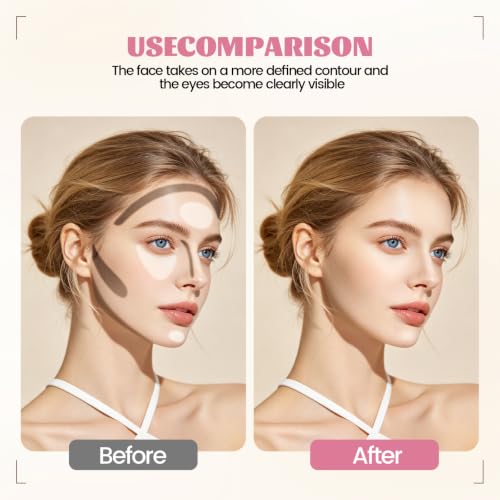 Noerrors 2in1 Contour and Highlighter Cool Toned Stick, Dual-Sided Grey Brown Creamy Contour & Matte White Highlighter, Blendable Long-Lasting, Smooth nose Contouring for Pale Fair Skin Facial Makeup - Image 2