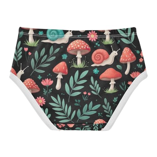 Toddler Panties, Cute Red Mushrooms Girls Cotton Underwear, 2–8 Years2