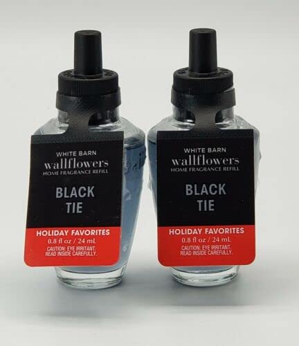 White Barn BLACK TIE [2-PACK] Wallflowers Home Fragrance Refill 0.8 Fluid Ounce-Bath and Body Works