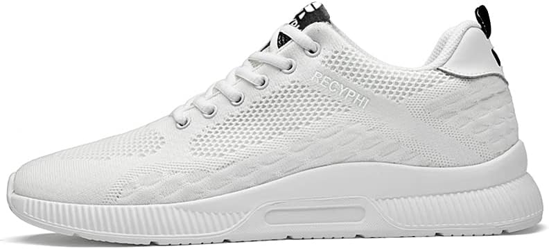 RecyphiMen's Invisible Height Increasing Elevator Shoes Lightweight Sport Shoes Height Lifting Fashion Sneakers 2.4'' Taller