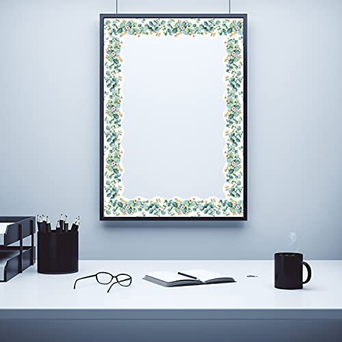 Self Adhesive Border Eucalyptus Die-Cut Bulletin Board Border Trim Leaves Border Trim Classroom Decorations Back To School Decorations Borders For Bulletin Boards Office Chalkboard Decors, 49.2 Feet #TOP4