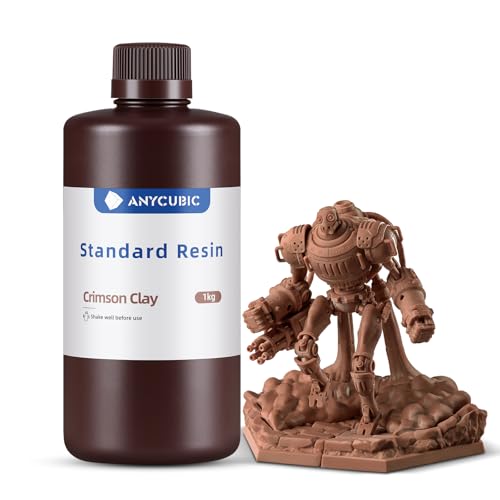Image of ANYCUBIC Upgraded 8K 3D Printer Resin, 3D Printing Resin with High Precision and Quick Curing & Excellent Fluidity for LCD 4K /6K /8K /12K /16K 3D Printing (Crimson Clay, 1kg)