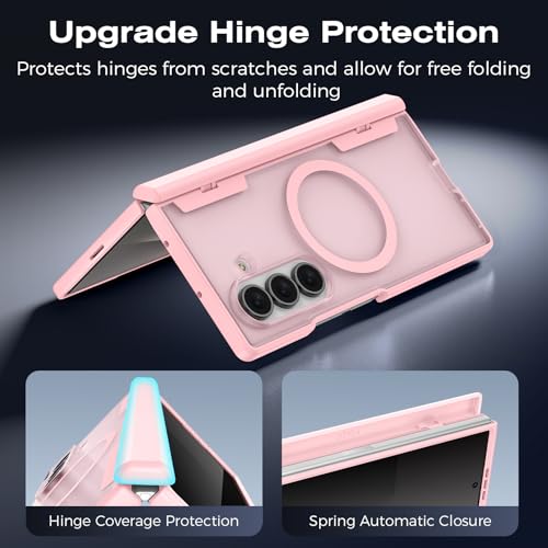 Ruky for Galaxy Z Fold 7 Case with Built-in Privacy Screen Protector, Pink by Ruky - Used condition - Image 6