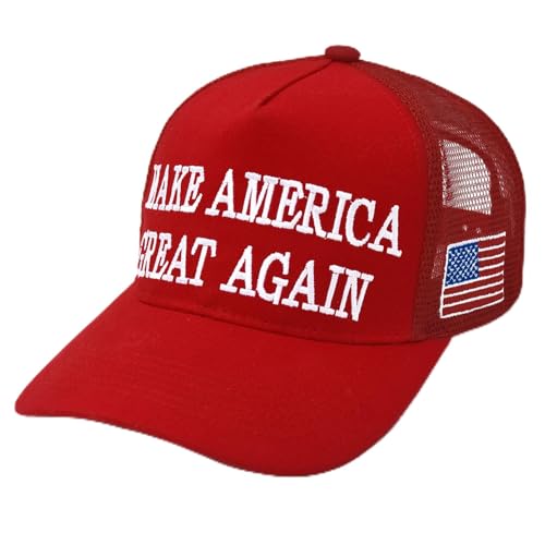 Engmoo MAGA Hat - Gorra de béisbol ajustable bordada 45-47, color negro Make America Great Again 2024, Rojo -, talla única