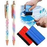 HINAA 4 Stück Air Release Weeding Tool Pin Pen Stainless Steel Point Retractable Vinyl Weeding Pen Vinyl Squeegee For Remove Bubbles HTV Vinyl Craft Projects