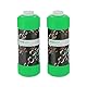 Relaxdays Seifenblasen Nachfüllflasche, 2er Set, je 1 Liter Seifenblasenflüssigkeit, für Seifenblasenmaschine, grün