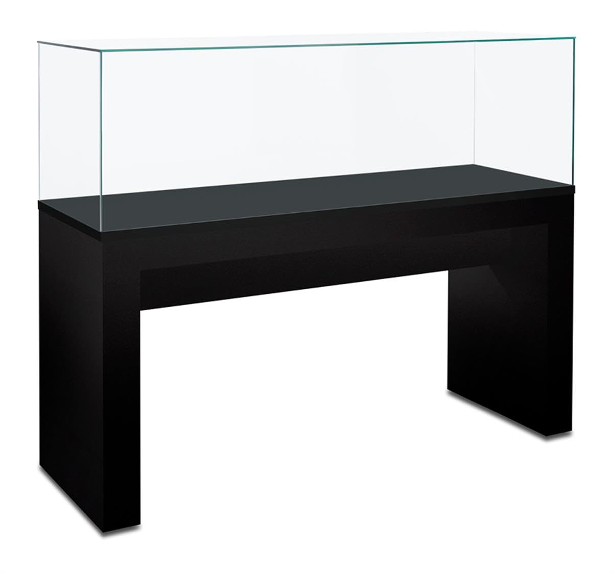 Displays2go Glass Display Table Case with Pneumatic Locking System
